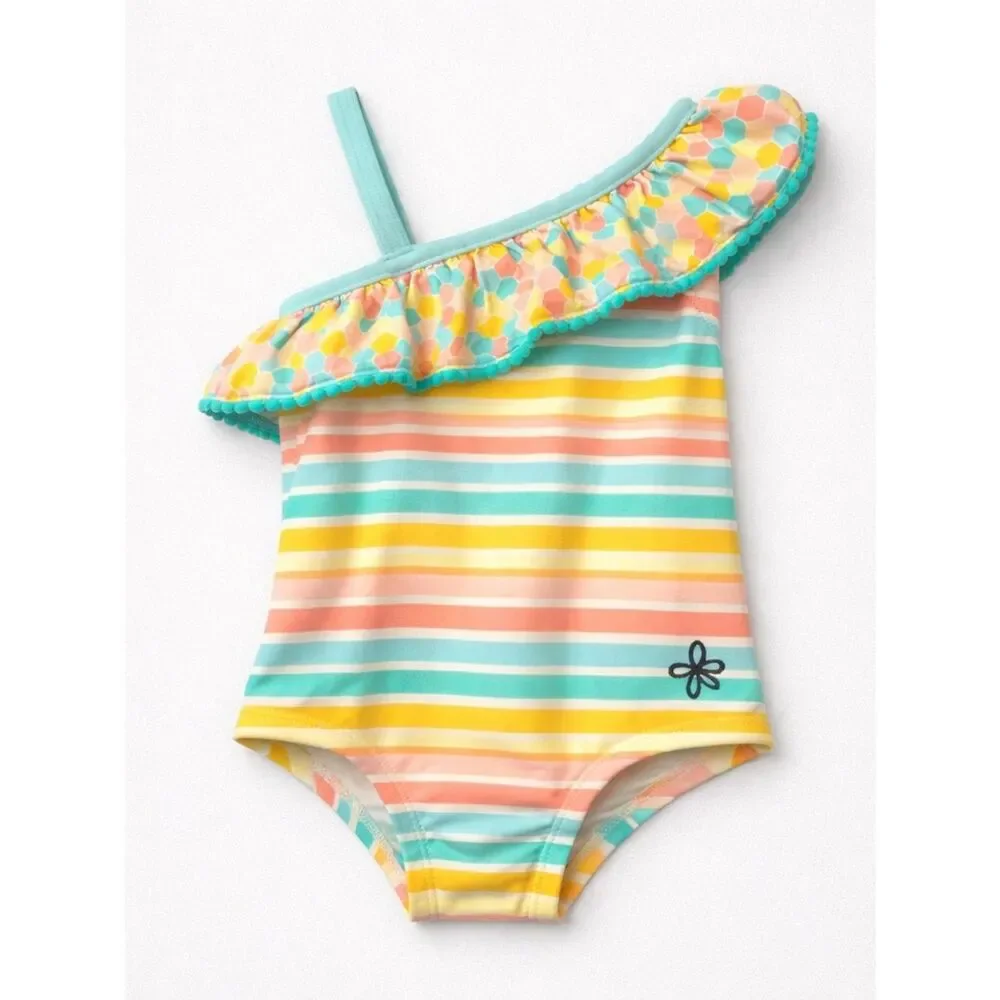 Matilda Jane Lollipop lines Swimsuit NWOT size 2